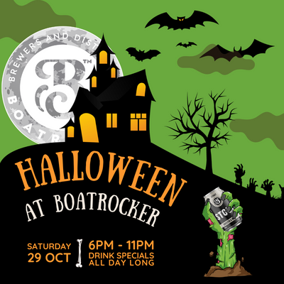 BOATROCKER HALLOWEEN PARTY  |  Sat 29 Oct  |  6PM - 11PM